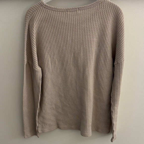 Exqule Beige Waffle Knit Sweater - Picture 4 of 4